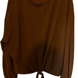 H&M Brown Tie-Back Sweatshirt